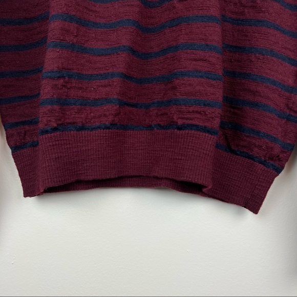 Gap Mens Sweater Wool Size XL/M *see listing*For Size V Neck Red Blue Stripe - Picture 6 of 16
